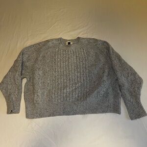 Gray Cable Knit Sweater